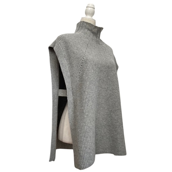 Suncoo Paris Wool Pull Pacome Sweater Mock Neck Layering Piece Grey Sleeveless - Picture 3 of 11